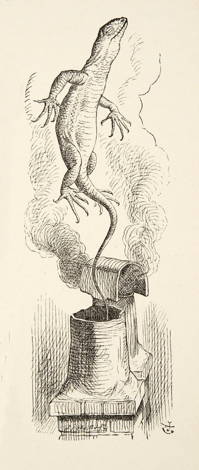 There Goes Bill!, fra Alices Adventures in Wonderland av Lewis Carroll (1832 - 98), pub. 1891 av John Tenniel