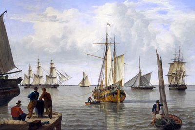 Frakt i Themsens elvemunning, 1820 av John Thomas Serres