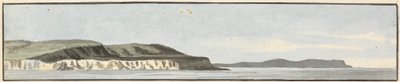 The Bill of Portland (en av tre tegninger på ett feste) av John Thomas Serres