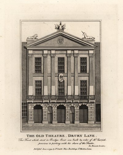 Foran Old Theatre, Drury Lane av John Thomas Smith