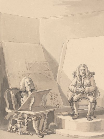 Hogarth lager et portrett av H. Fielding, for en bokhandler, fra funksjonene til Garrick som lånte en av forfatterens parykker for det spesielle formålet. Det finnes ikke noe ekte portrett av ham av John Thomas Smith