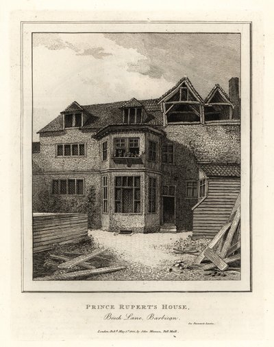 Prince Ruperts hus, Beech Lane, Barbican av John Thomas Smith