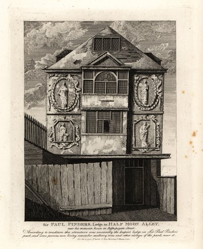 Sir Paul Pinders Lodge i Half Moon Alley av John Thomas Smith