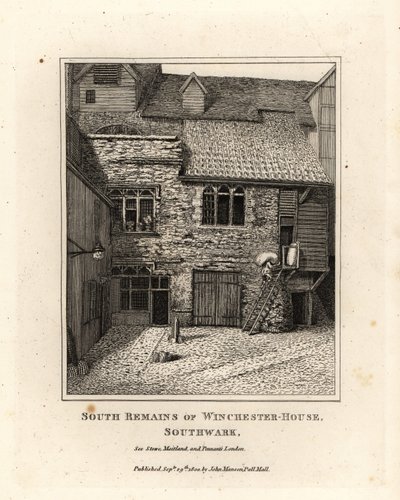 Sørlige rester av Winchester House, Southwark av John Thomas Smith