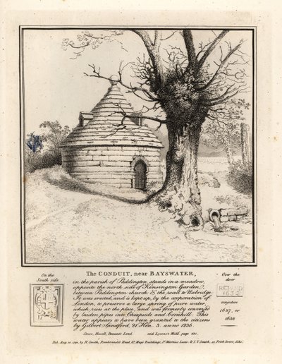 Røret nær Bayswater, Paddington, bygget for å bevare en stor kilde med rent vann av John Thomas Smith