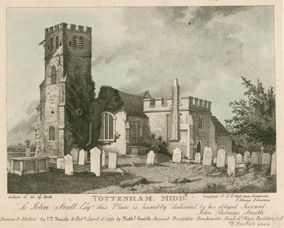 Tottenham kirke, London av John Thomas Smith