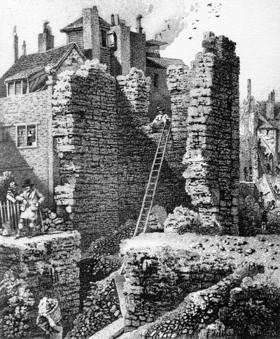 Inside View of Watch Tower oppdaget nær Ludgate Hill i 1792 av John Thomas after Smith