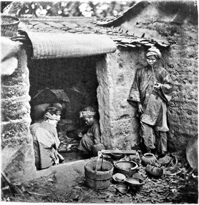 Kina, en enkel familie, ca. 1870 (bilde) av John Thomson