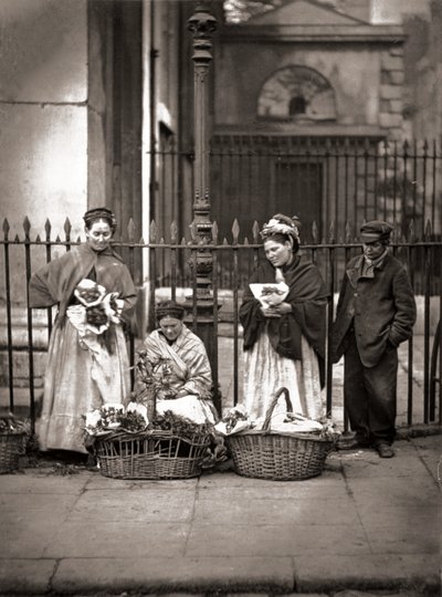 Covent Garden Flower Woman, fra "Street Life in London", av J. Thomson og Adolphe Smith av John Thomson