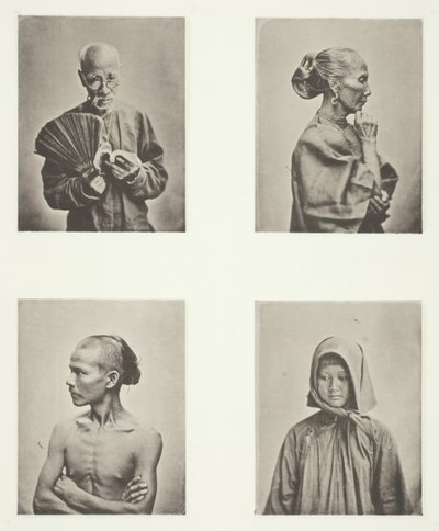 Fire hoder, typer av arbeiderklassen, ca. 1868. av John Thomson