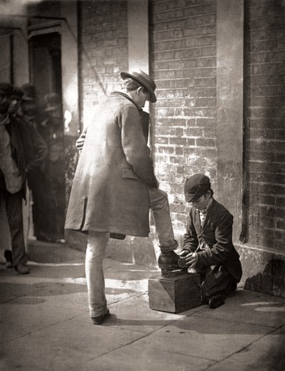 The Independent Shoe Black, fra "Street Life in London", av J. Thomson og Adolphe Smith av John Thomson