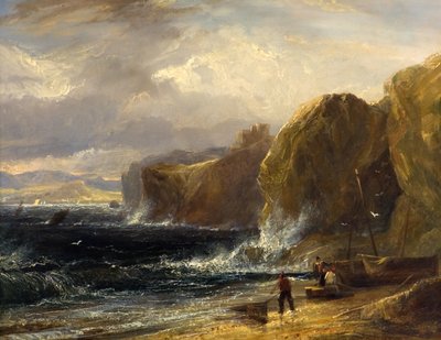 St Andrews Bay, Fife, ca. 1820-30 (olje om bord) av John Thomson of Duddingston