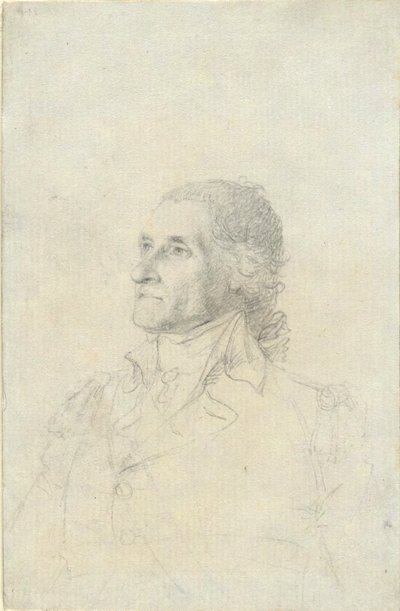 (Uidentifisert mann - muligens Washington?) av John Trumbull