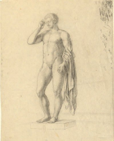 Naken mannlig figur (klassisk) som viser venstre (?) side av John Trumbull