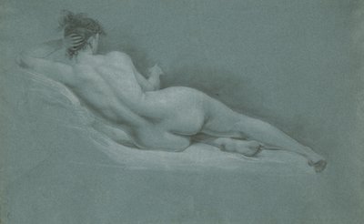 Liggende naken, bakfra av John Trumbull