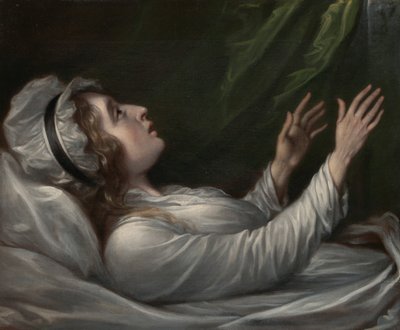 Sarah Trumbull på dødsleiet av John Trumbull