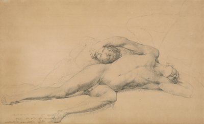 Studie for The Death of General Montgomery in the Attack on Quebec, 31. desember 1775 av John Trumbull