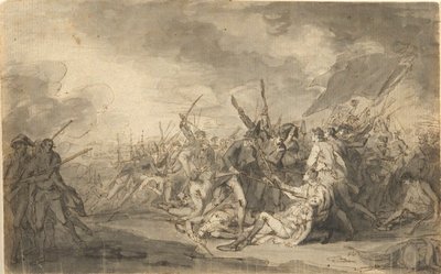 Studie for The Death of General Warren i slaget ved Bunker av John Trumbull