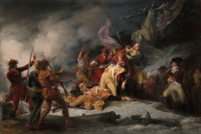 General Montgomerys død i angrepet på Quebec, 31. desember 1775 av John Trumbull