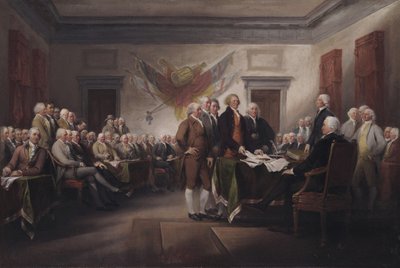 Uavhengighetserklæringen, 4. juli av John Trumbull