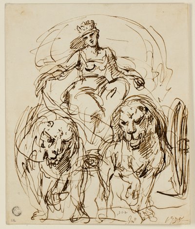 Cybele på vogn tegnet av Lions av John Vanderbank
