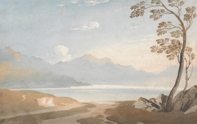 Et walisisk landskap, en undermaling av John Varley