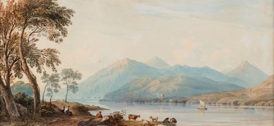Glengary Loch, dato ukjent (akvarell på papir) av John Varley