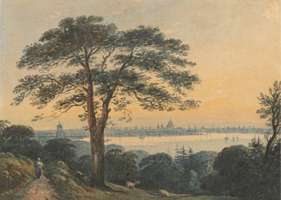 London fra Themsen av John Varley