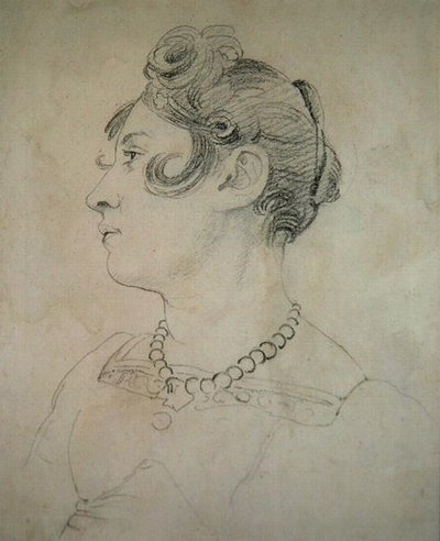 Portrett av Matilda Lowry (blyant på papir) av John Varley