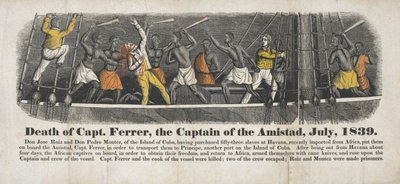 Død av kaptein Ferrer, kapteinen på Amistad, juli 1839 av John Warner Barber