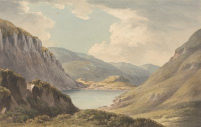 Llyn Geirionedd ikke langt fra Trefriew, ved elven Conway, Carnarvonshire av John Warwick Smith