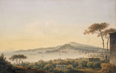 Napoli fra Sir William Hamiltons villa, 1780-1782 av John Warwick Smith