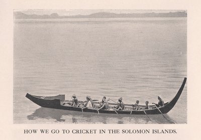 Hvordan vi går til cricket på Salomonøyene, 1912. av John Watt Beattie