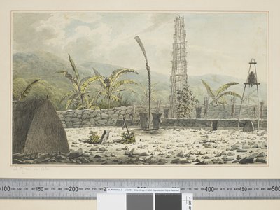 F.17 A Morai, i Atooi, ca. 1773-84 (akvarell) av John Webber