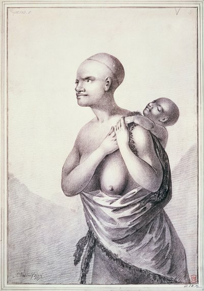 Innfødte kvinner fra Van Diemens Land, nå Tasmania, januar 1777, tegning av John Webber (1750-1793), Australia av John Webber