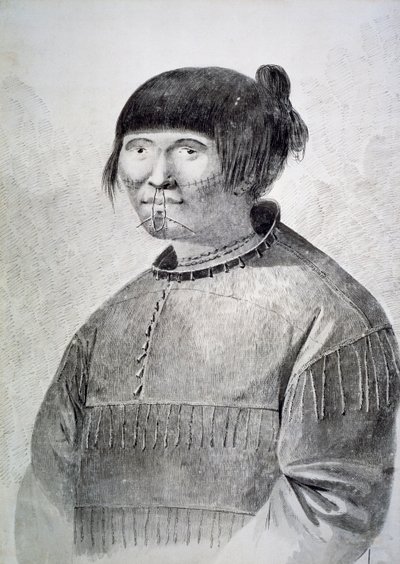 Portrett av tatovert innfødt fra øya Unalaska av John Webber
