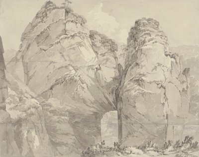 Utsikt fra Renard's Hole, Dovedale, Derbyshire av John Webber
