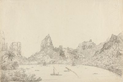 Utsikt over havnen i Taloo på øya Eimeo av John Webber