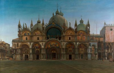 Vestlig fasade av basilikaen San Marco, Venezia, Italia av John Wharlton Bunney