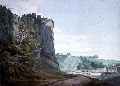 En del av Chepstow Castle, Monmouthshire av John White Abbott