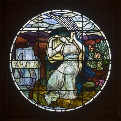 Biddulph Grange, James Powell & Sons, John William Brown (1842-1928), Water, 1903, jugendstil av John William Brown