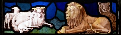 Lambs & Lions, Te Deum, East Window, ca. 1888 (farget glass) av John William Brown