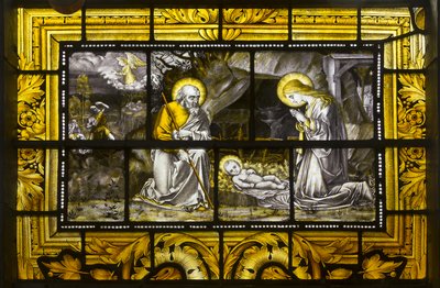 Oxford, Trinity College, James Powell & Sons, John William Brown (1842-1928), The Nativity, 1885 av John William Brown