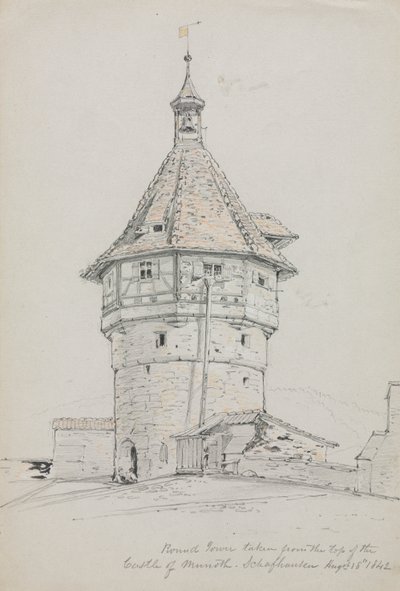 Rundetårn, Munothslottet, Schafhausen, Sveits av John William Casilear