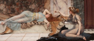 ugagn og hvile av John William Godward