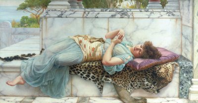 'De forlovede', 1892 av John William Godward