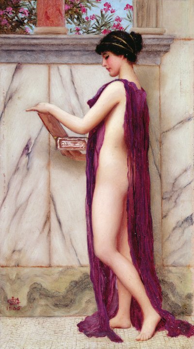Juvelskrinet (en dyrebar gave) av John William Godward