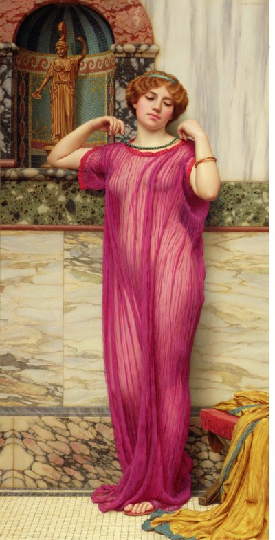 The Necklace, ca. 1900 (olje på lerret) av John William Godward