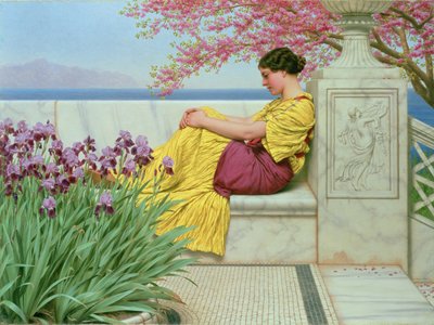 Under blomsten som henger på grenen, 1917 av John William Godward