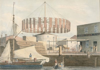 Circular Mill, King Street, New York, 1830. av John William Hill